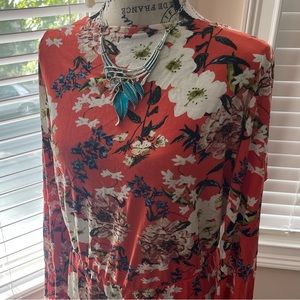 Longsleeve Floral Tie Back Romper